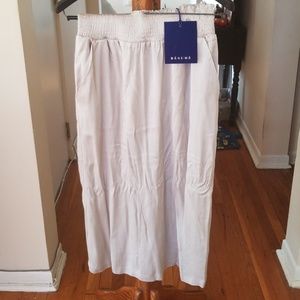 ASOS silver midi skirt